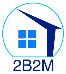 Logo de l'entreprise 2B2M, spécialisée en rénovation et extension de bâtiment en Île-de-France